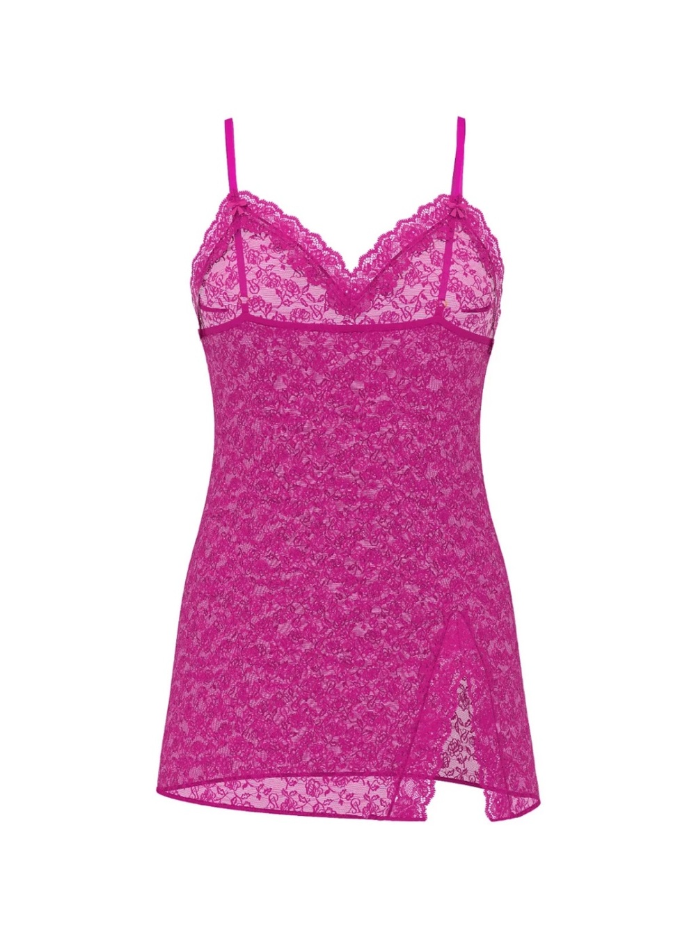 Lace Chemise Slip in Fuchsia - Women's Intimates Size S